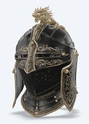 Ornate dragon helmet