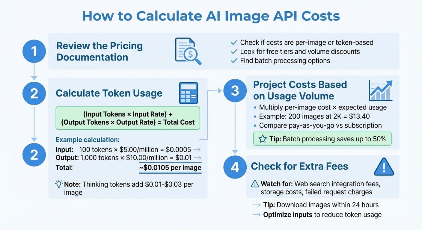 4-Step Guide to Calculating AI Image API Costs