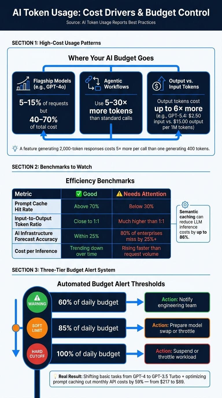 AI Token Usage Report: Key Metrics, Cost Drivers & Budget Alert Thresholds