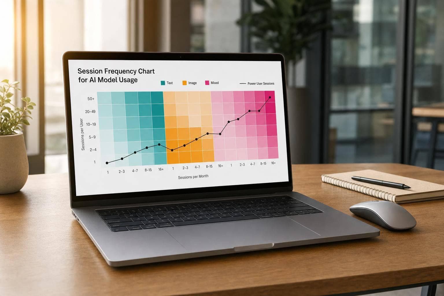 Session Frequency Chart for AI Model Usage